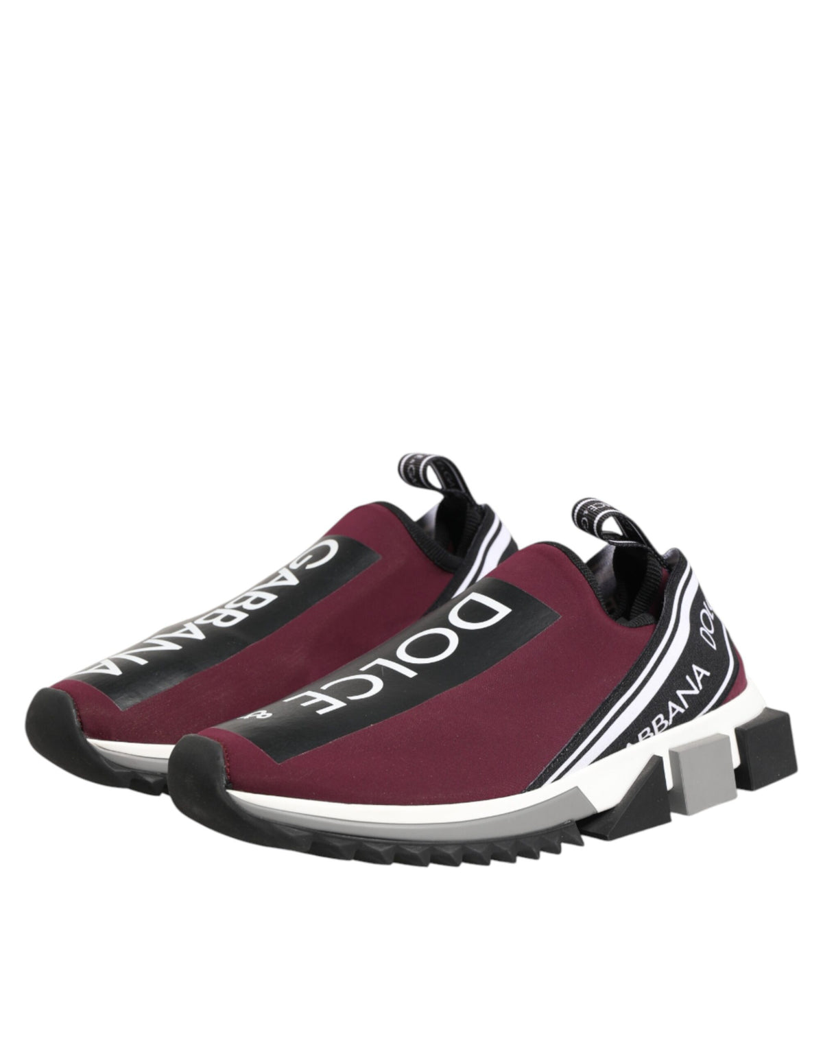 Dolce & Gabbana Bordeauxrote Sorrento Herren-Slip-On-Sneaker