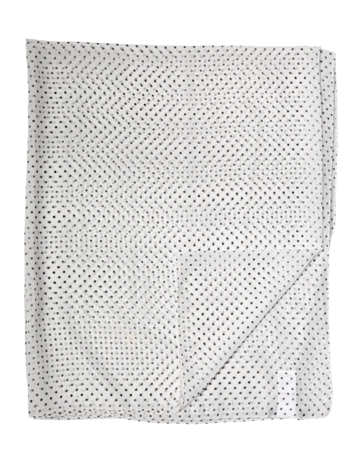 Dolce & Gabbana Weiße Polka Dot Schal aus Polyester