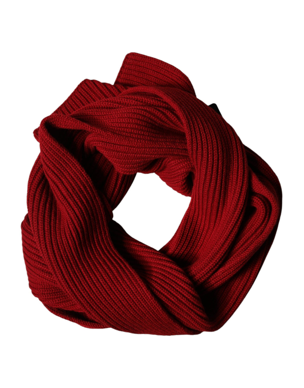Dolce & Gabbana Roter Wollschal Gestrickter Nackenwärmer Schal Herren