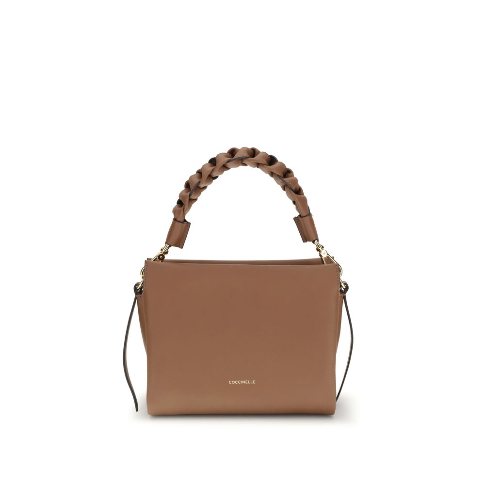 Coccinelle Beige Calf Leather Bos Taurus Handbag