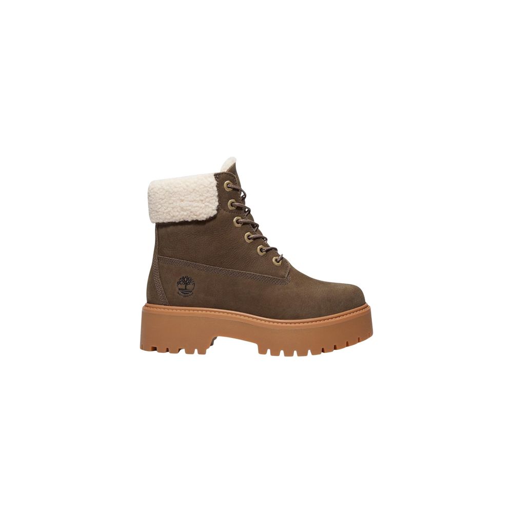 Timberland Braune Schnürstiefel aus recyceltem Leder