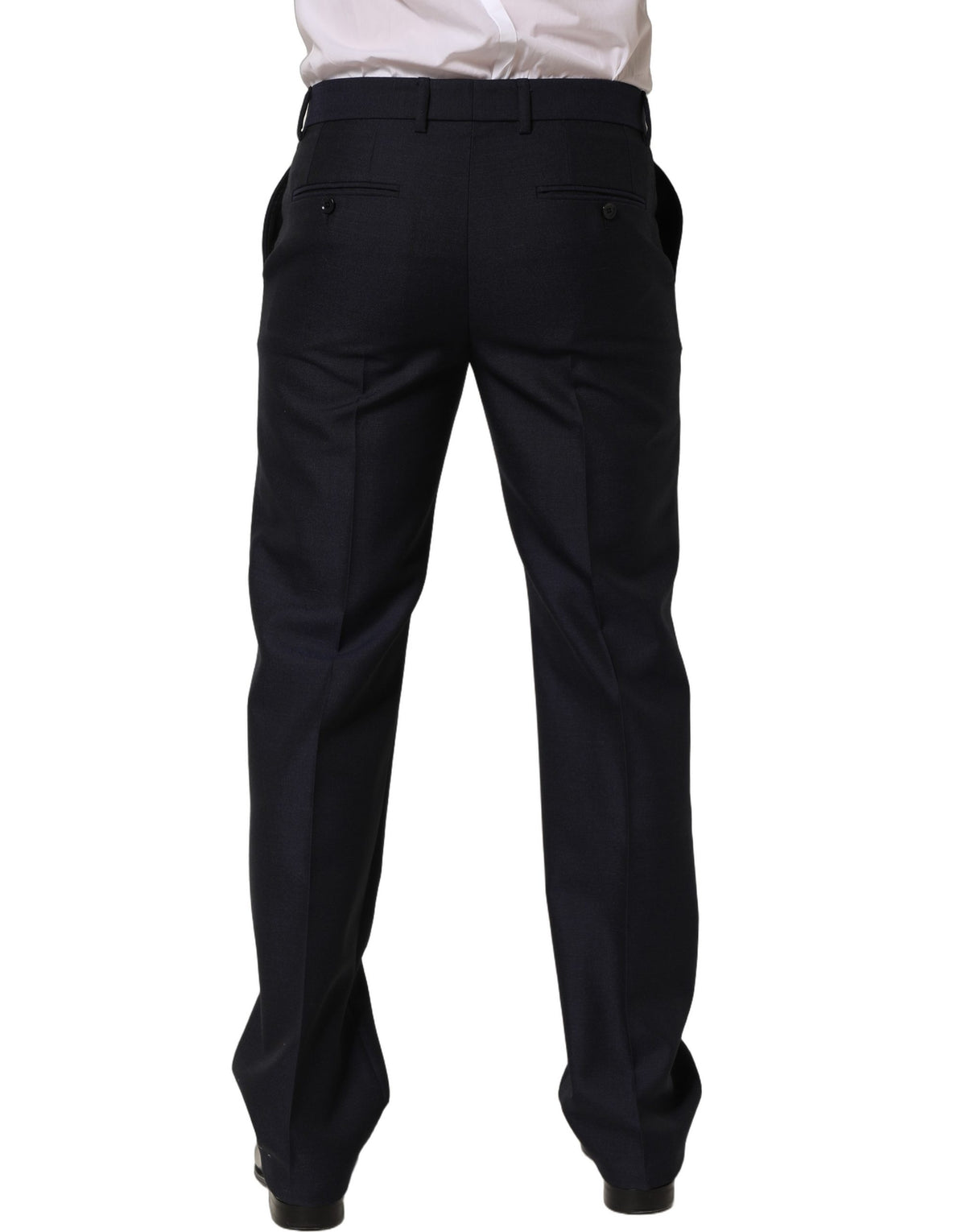 Dolce & Gabbana Schwarze Wollhose mit schmal zulaufendem Bein