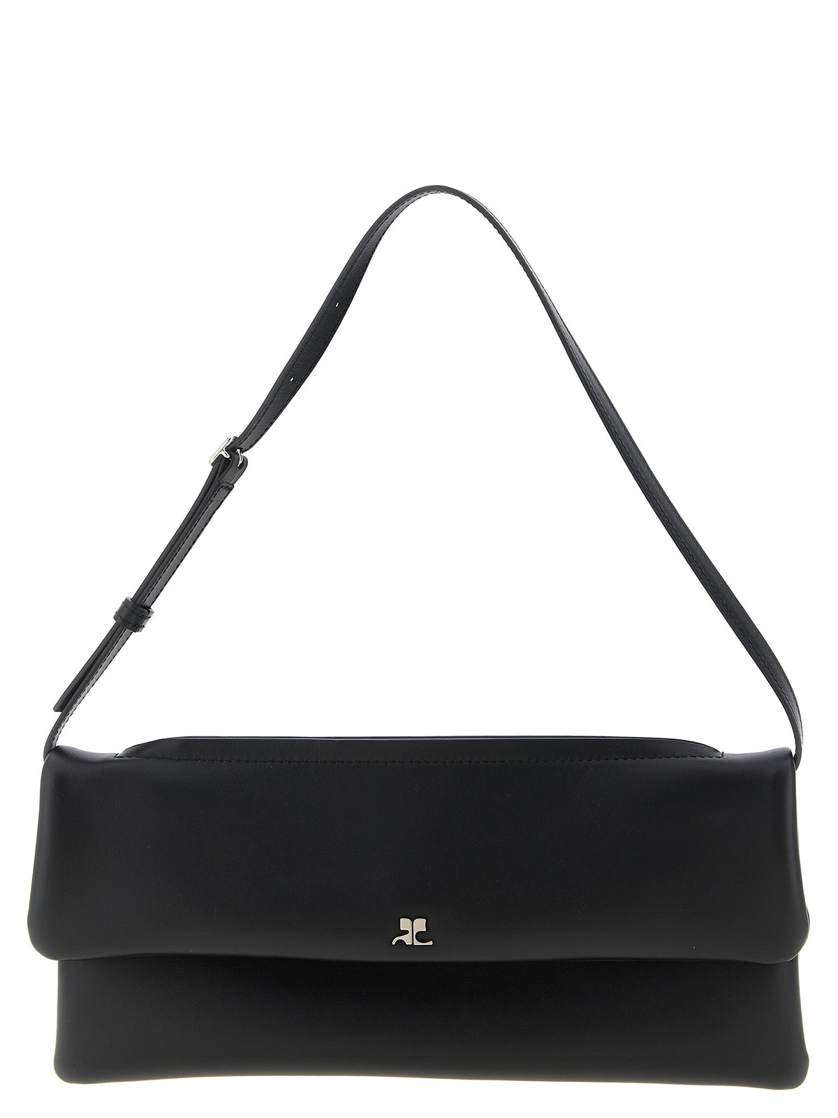 Courrèges Schwarze Clutch aus Rindsleder