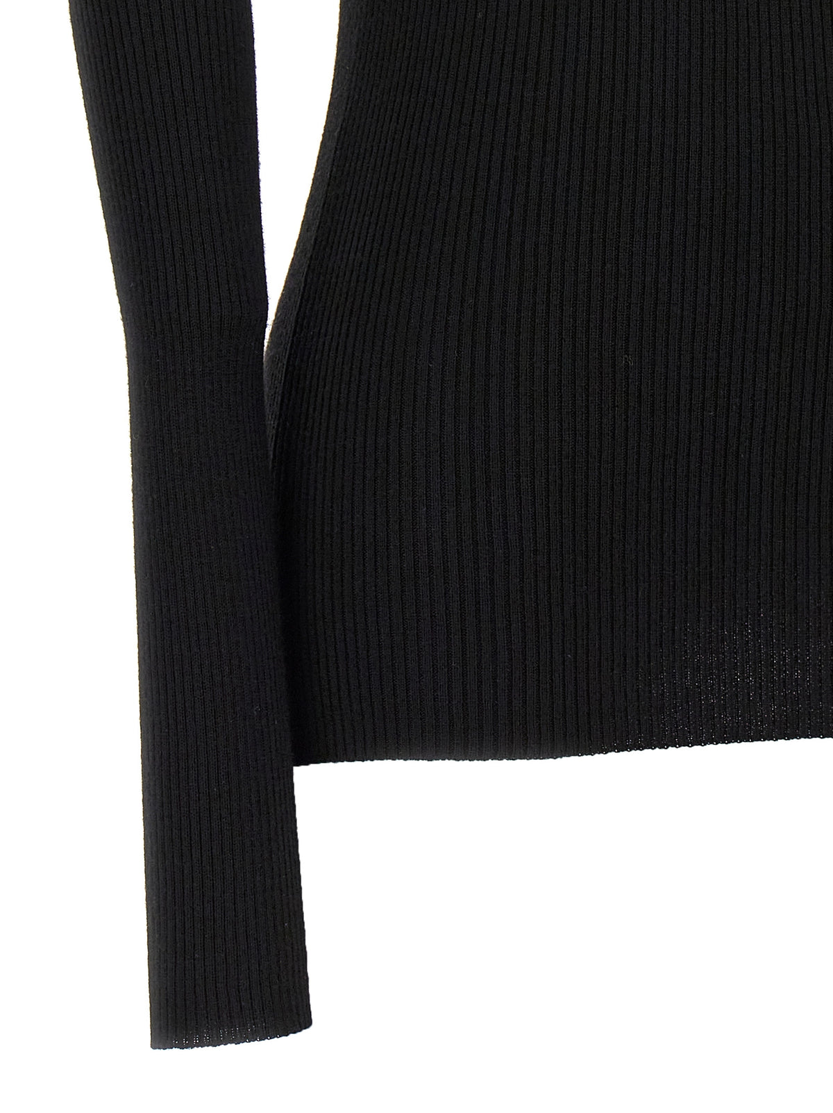 Rick Owens Schwarzer Wollcardigan