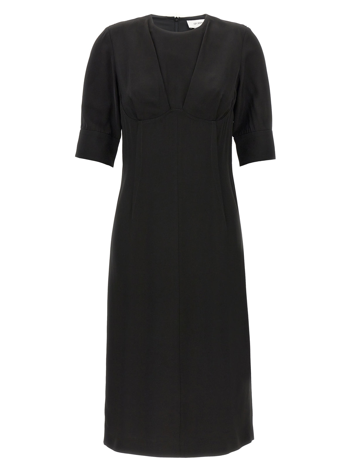 Sportmax Schwarzes Midikleid aus Viskose