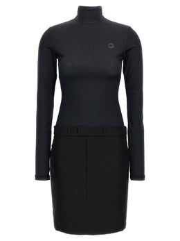 Coperni Schwarzes Polyester-Kurzkleid