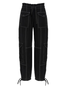 Ganni Schwarze Freizeithose aus Viskose
