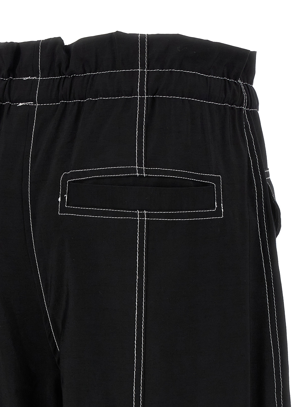Ganni Schwarze Freizeithose aus Viskose