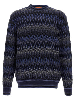 Missoni Blauer Wollcardigan