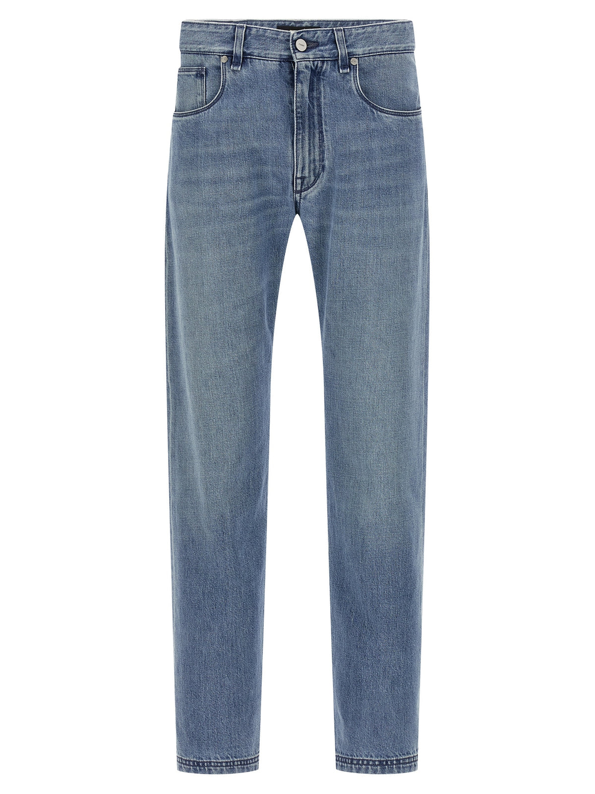 Fendi Blaue Jeans aus Baumwolle im geraden Schnitt