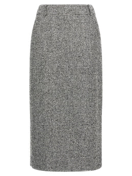 Ermanno Scervino Zweifarbiger Woll-Midirock