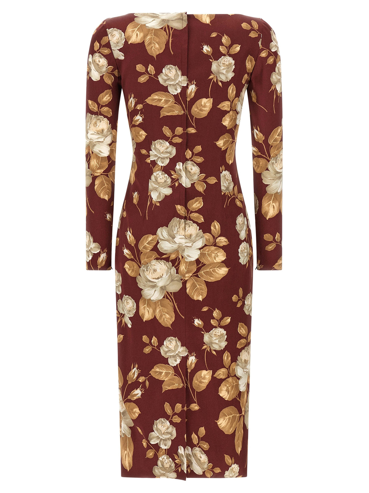 Dolce & Gabbana Mehrfarbiges Midi-Kleid aus Elasthan