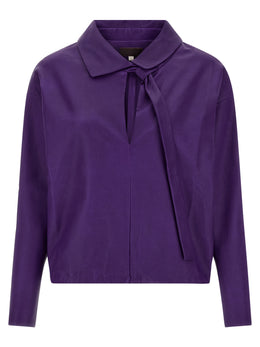 STOULS Lila Lammlederbluse