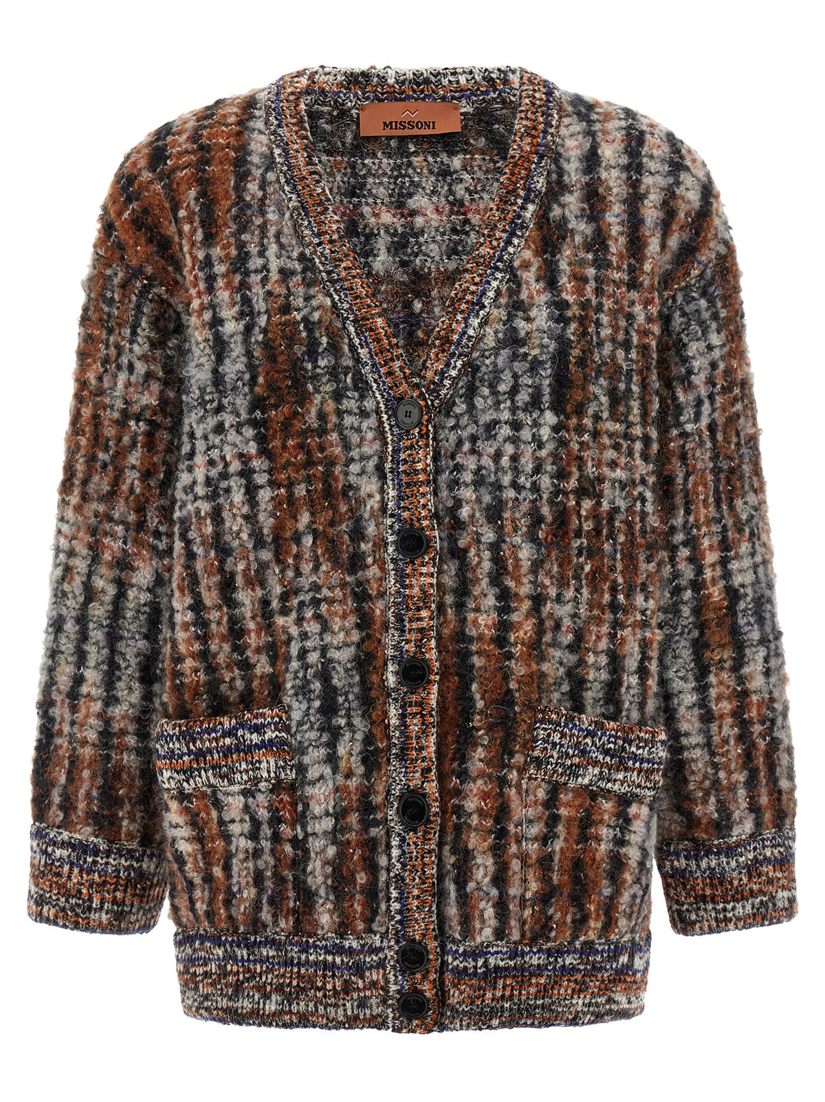 Missoni Mehrfarbige Wollstrickjacke