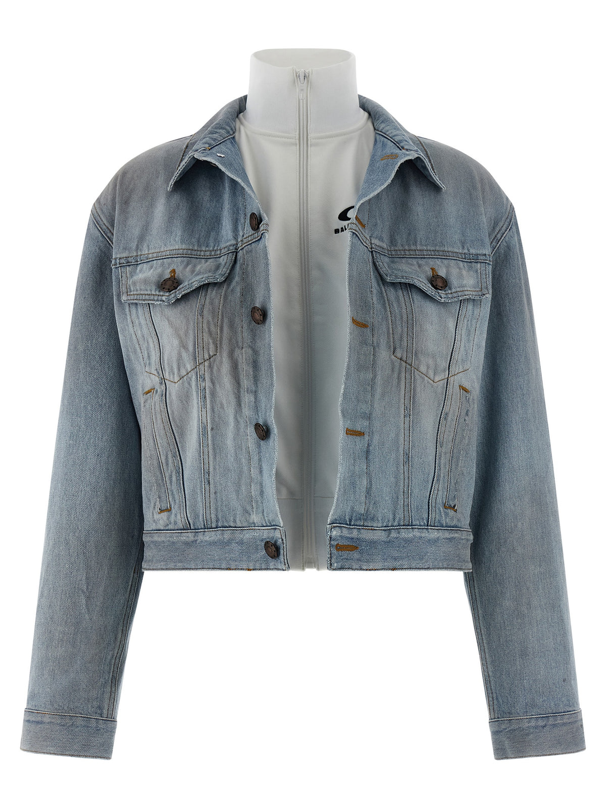 Balenciaga Blaue Jeansjacke aus Baumwolle