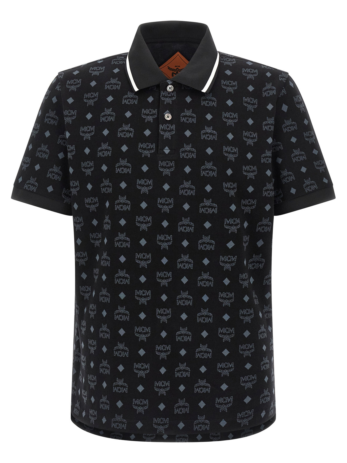 MCM Schwarzes Baumwoll-Poloshirt