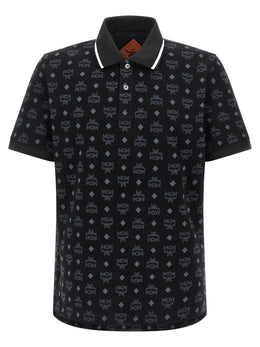 MCM Schwarzes Baumwoll-Poloshirt