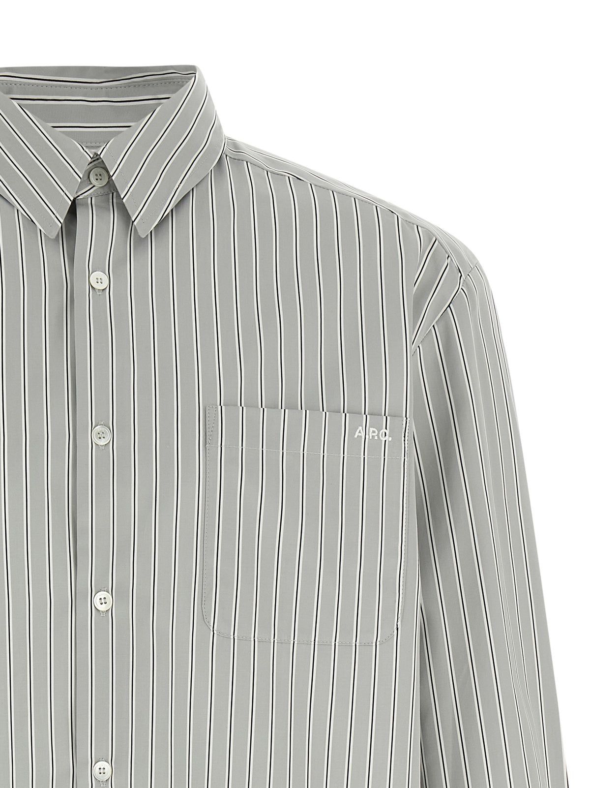 A.P.C. Graue Baumwollbluse