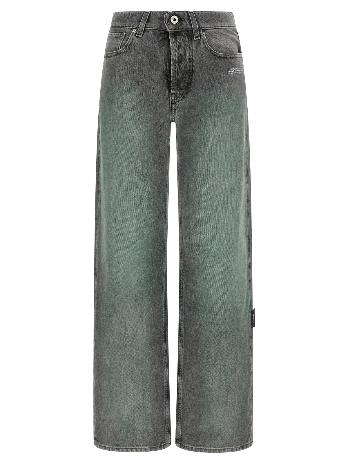 Off-White Graue Jeans aus Baumwolle