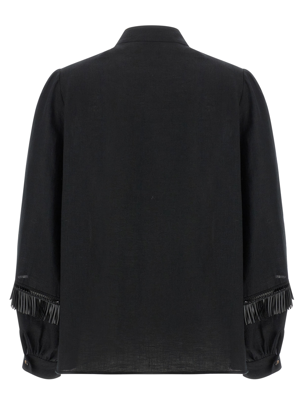 Kiton Schwarze Leinenbluse