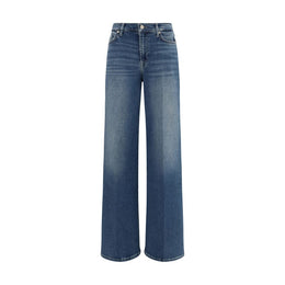 7FOR Blaue Baumwoll-Jeans mit ausgestelltem Bein