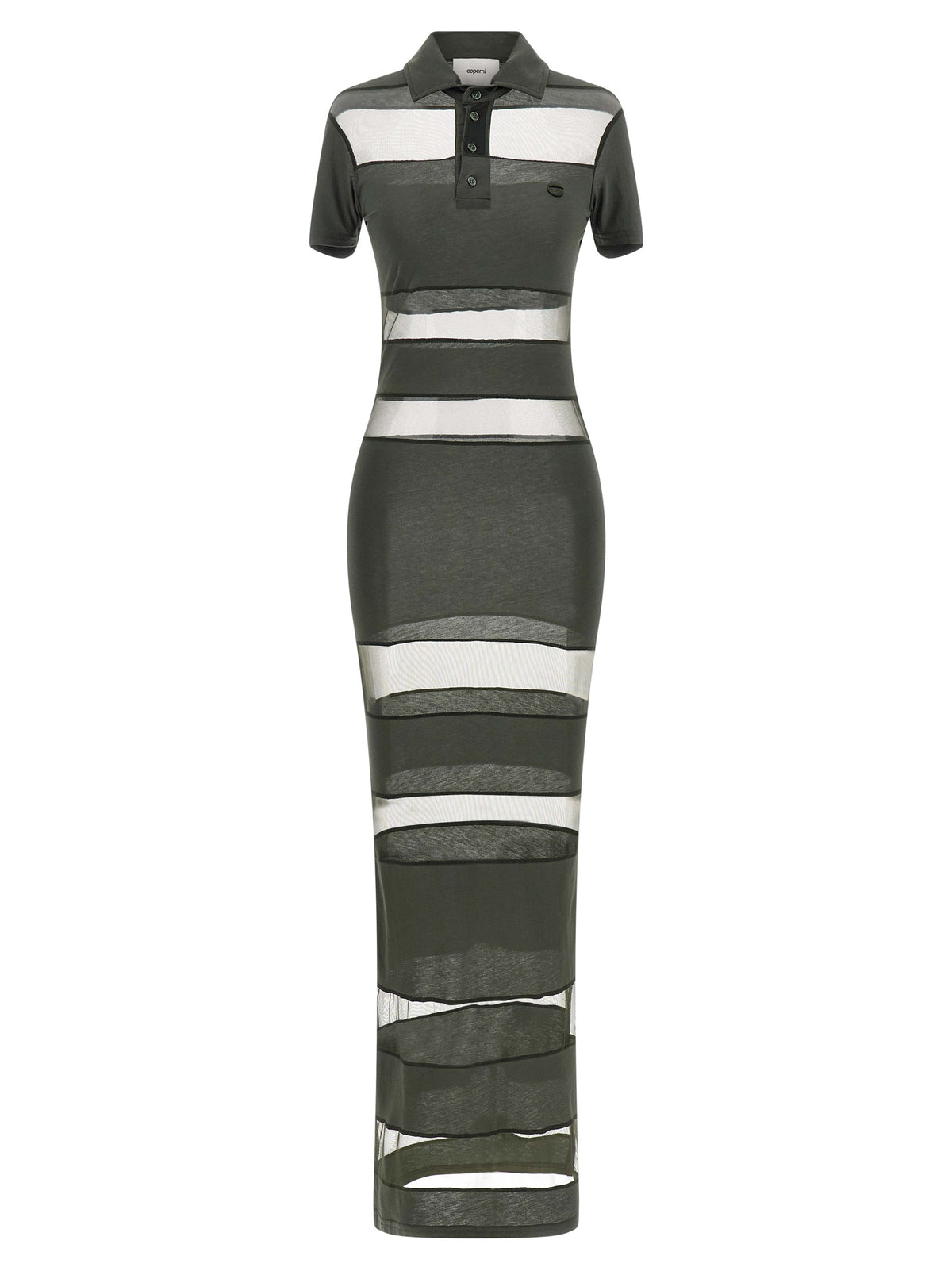 Coperni Zweifarbige Baumwoll-Maxikleid