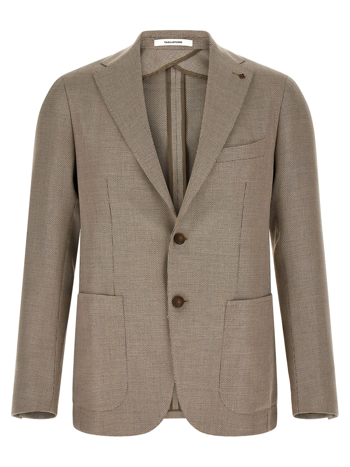 Tagliatore Brauner Baumwollblazer