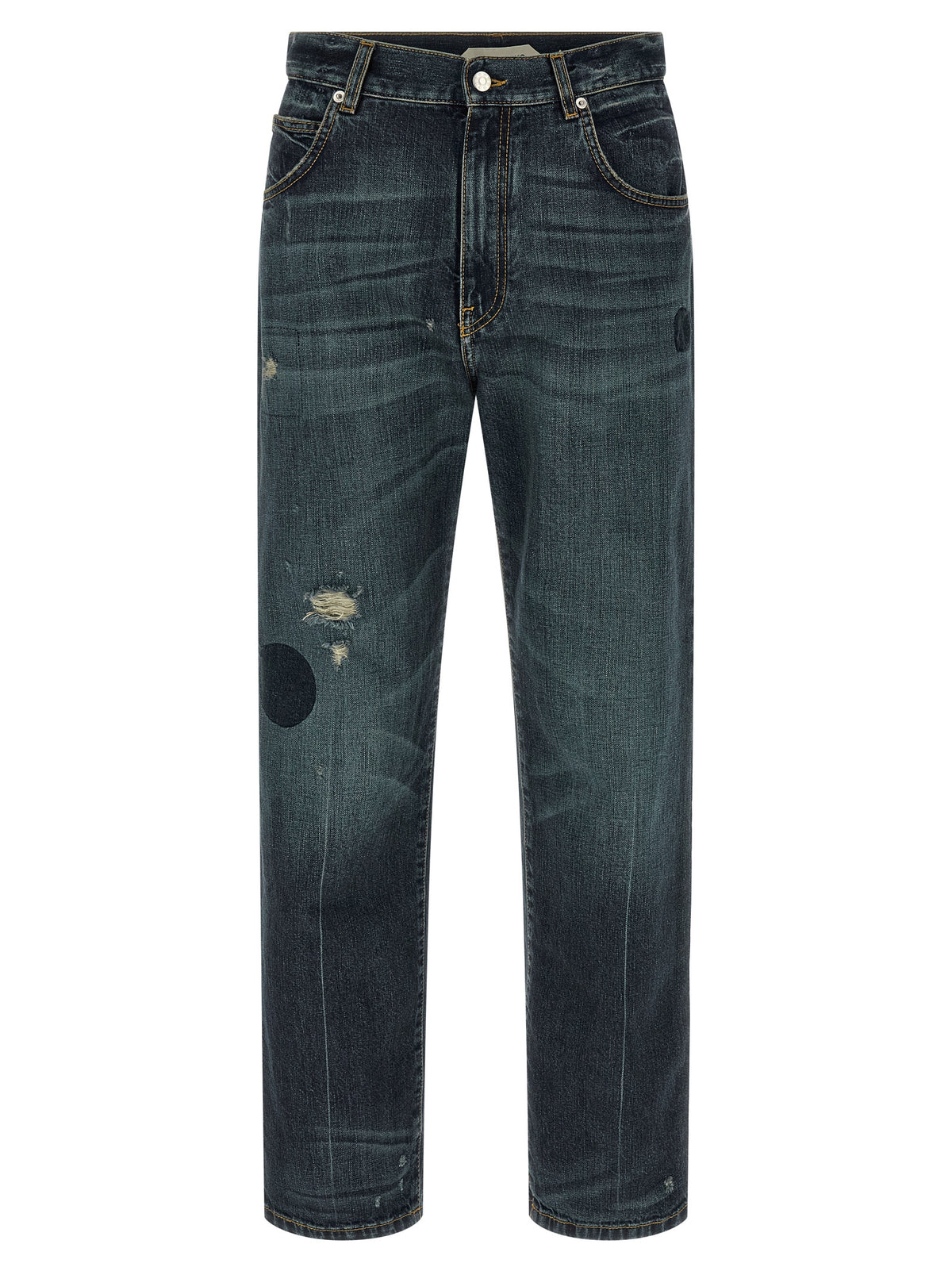 Namacheko Blaue Jeans aus Baumwolle im geraden Schnitt