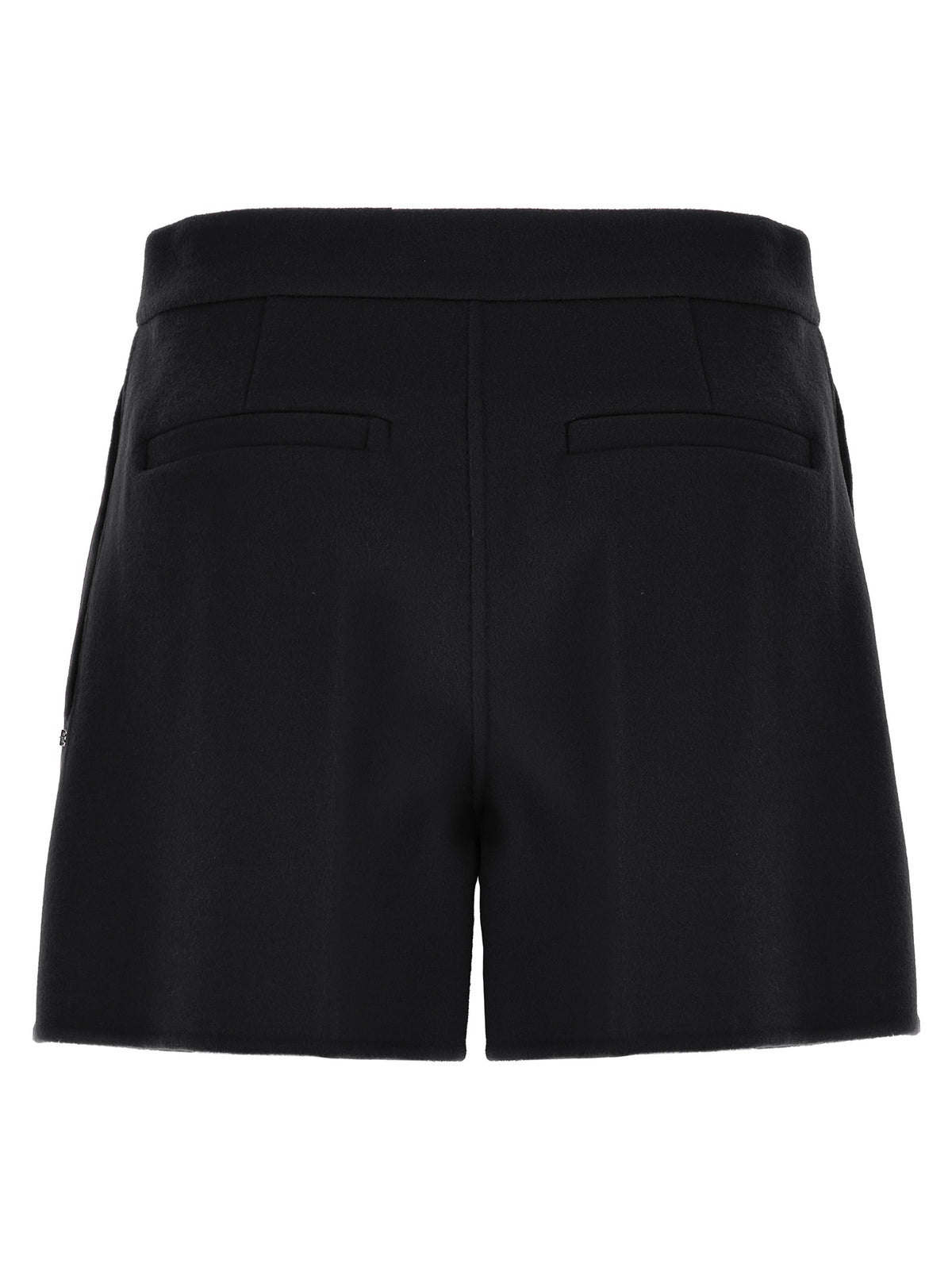 Sportmax Schwarze Bermuda-Shorts aus reiner Schurwolle