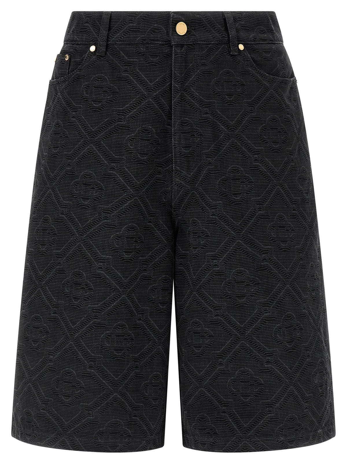 Casablanca Schwarze Baumwoll-Bermudashorts