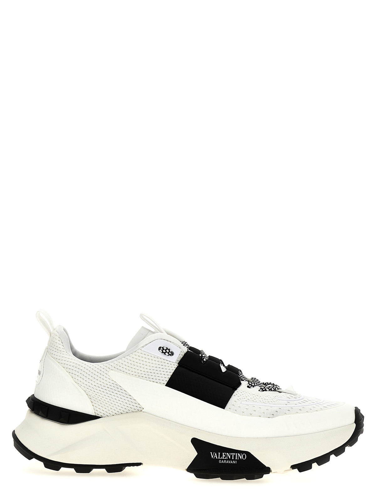 Valentino Garavani Zweifarbige Kalbsleder-Sneaker im Athletic-Stil