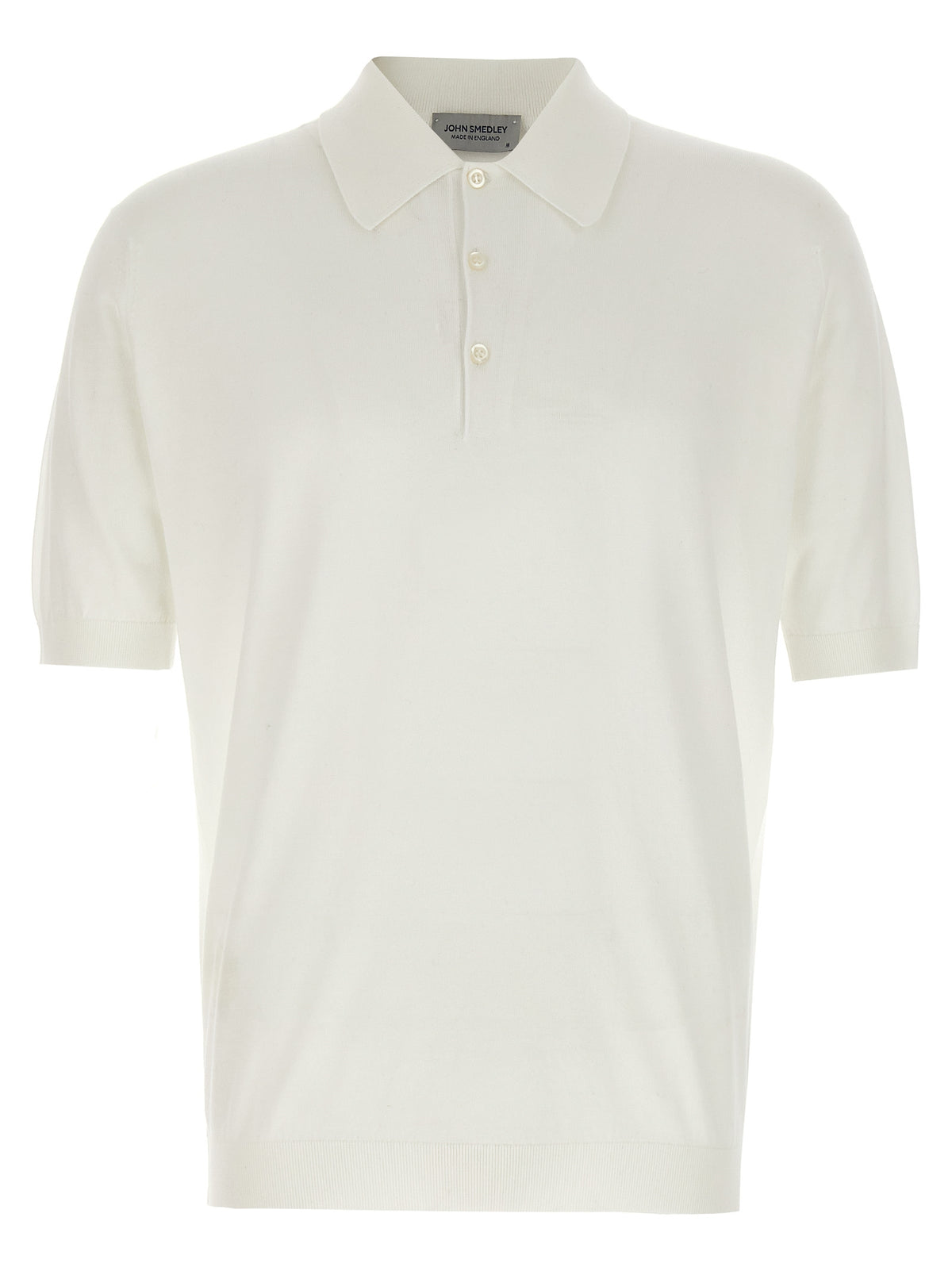 JOHN SMEDLEY Weißes Poloshirt aus Baumwolle