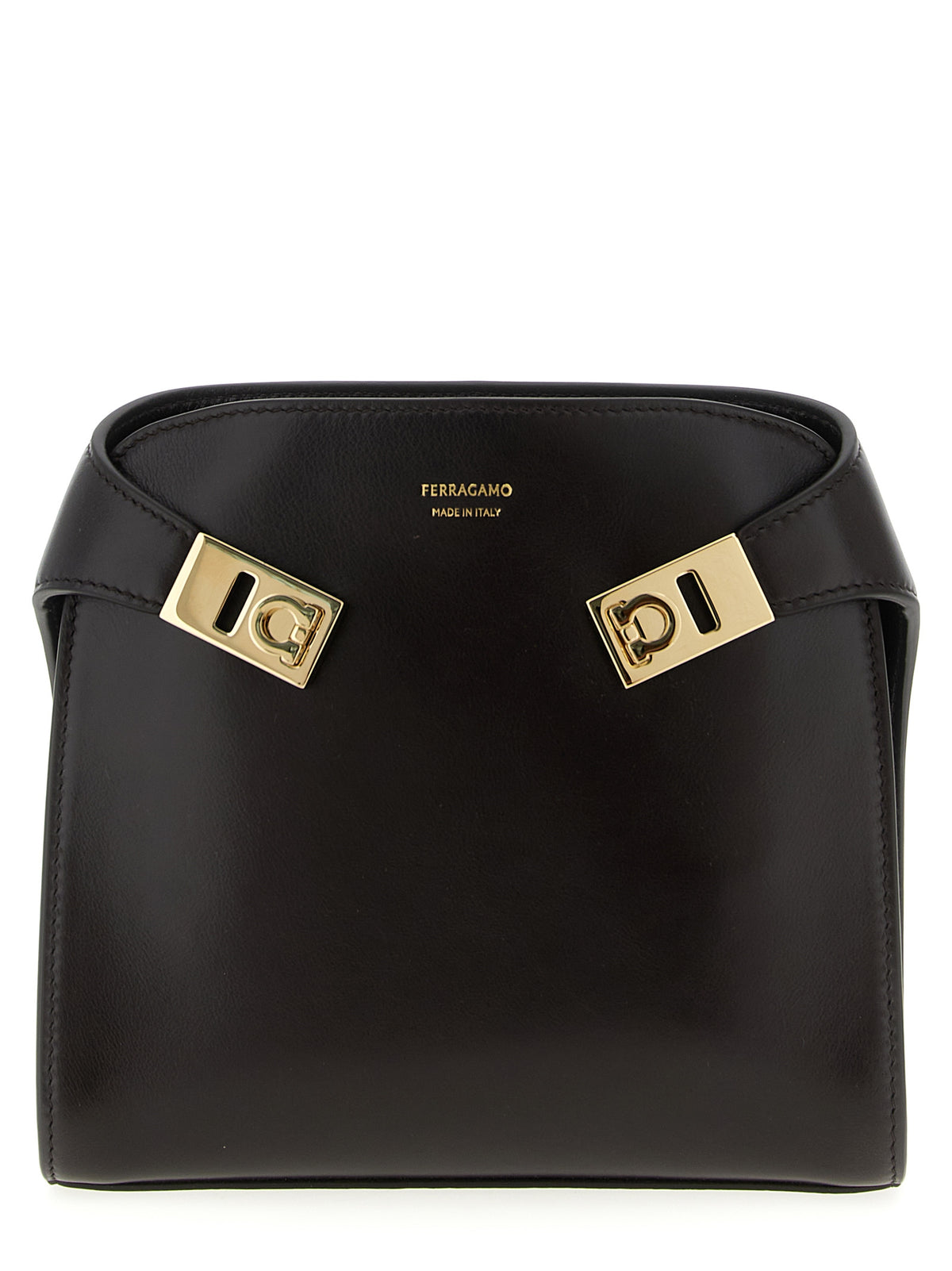 Ferragamo Umhängetasche aus braunem Kalbsleder