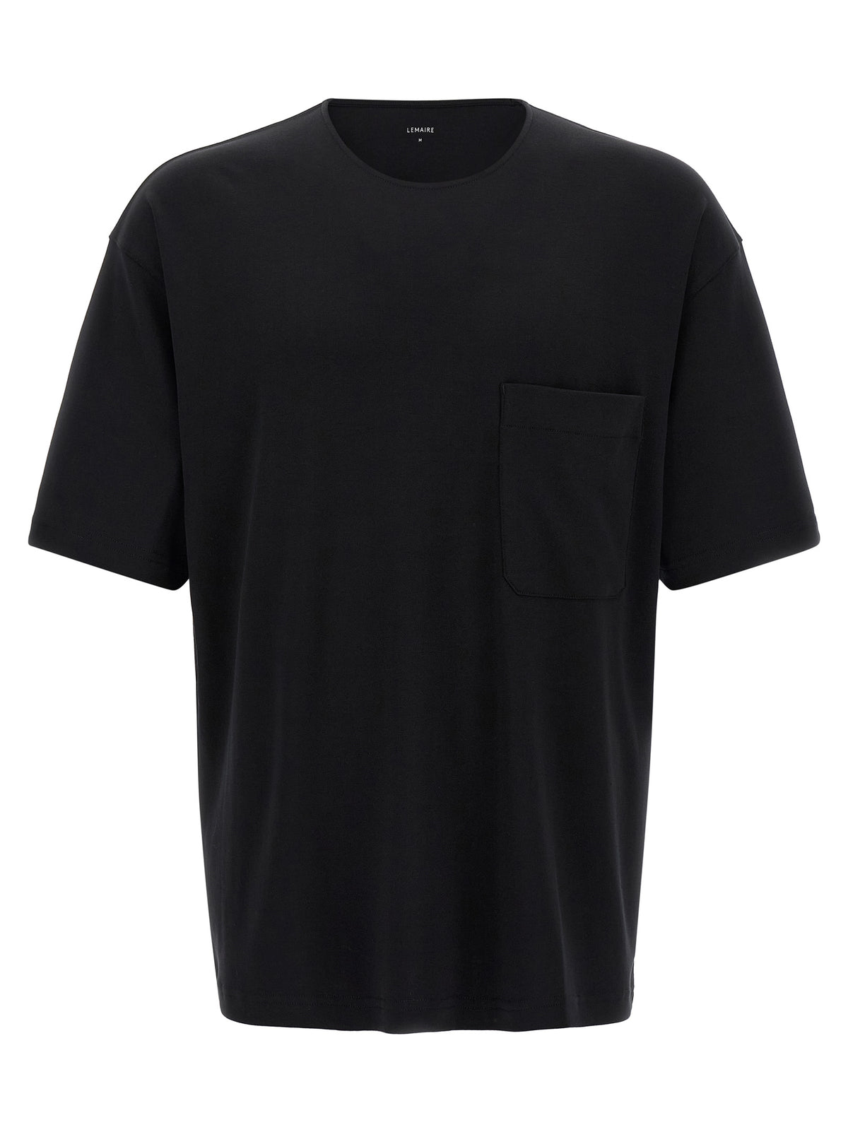 Lemaire Schwarzes Baumwoll-T-Shirt