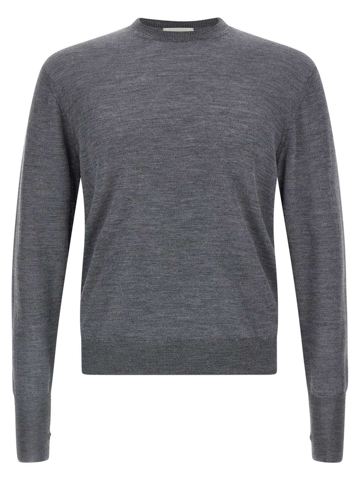 MA'RY'YA Grauer Cardigan aus reiner Schurwolle