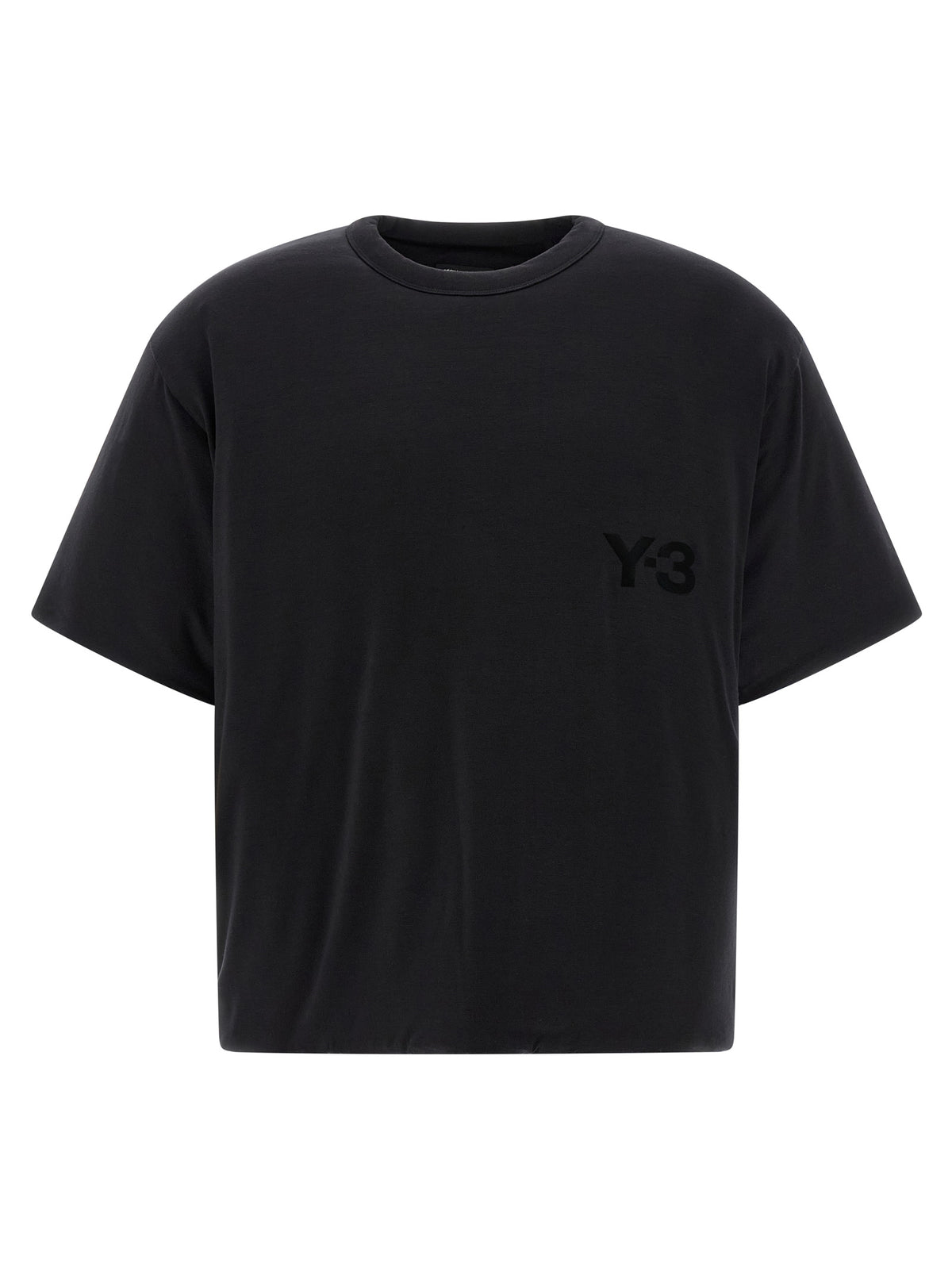 Y-3 Schwarzes Lyocell T-Shirt