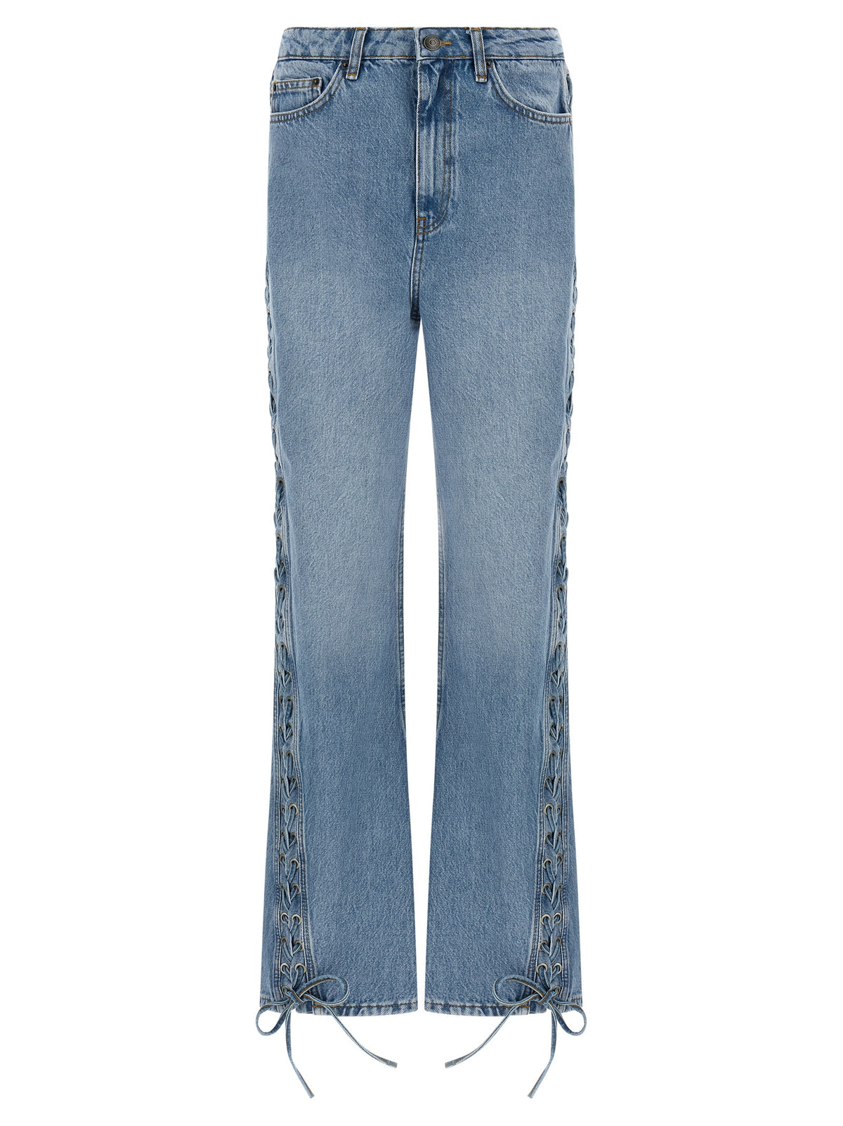 ROTATE BIRGER CHRISTENSEN Blaue Jeans aus Baumwolle im geraden Schnitt
