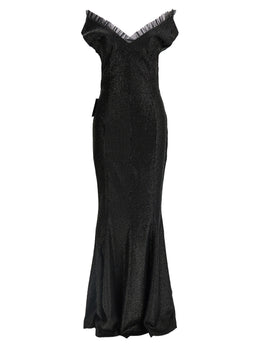 Norma Kamali Schwarzes Maxikleid aus Polyester