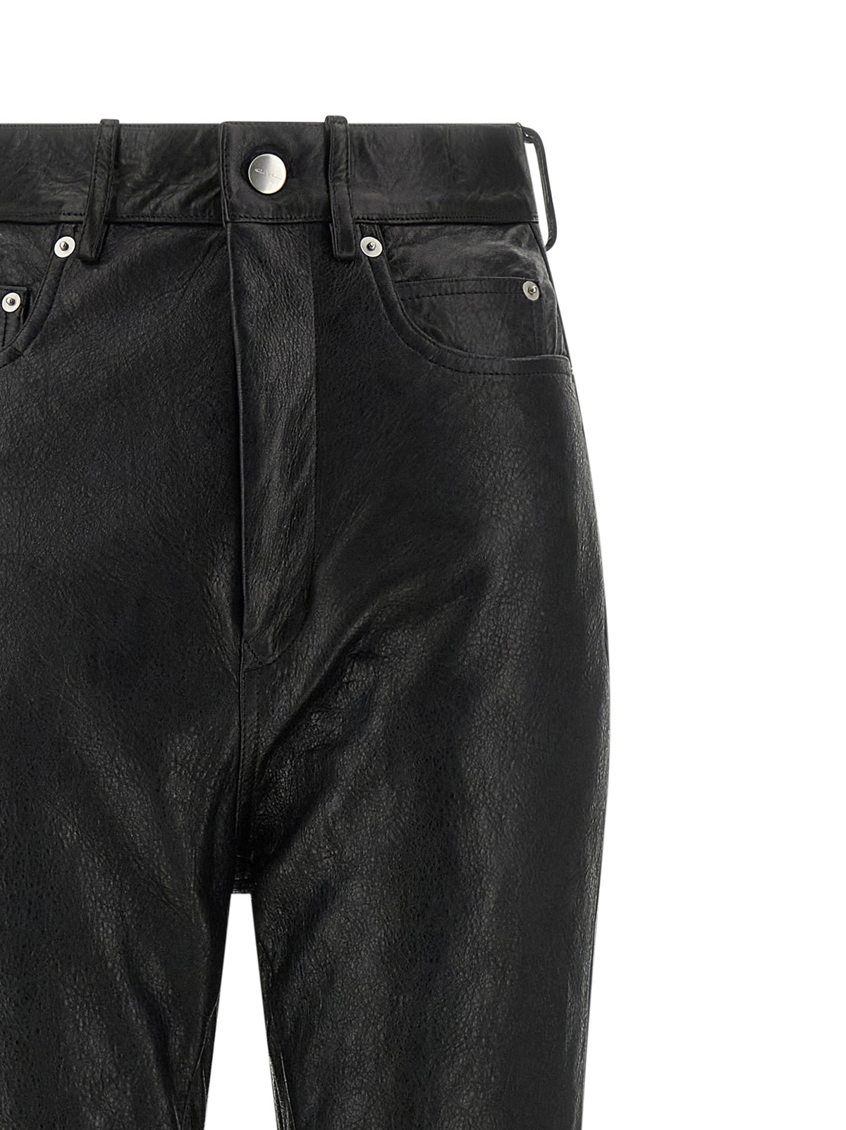 Rick Owens Schwarze Lammlederhose