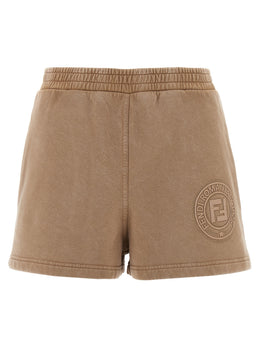 Fendi Braune Baumwoll-Bermudashorts