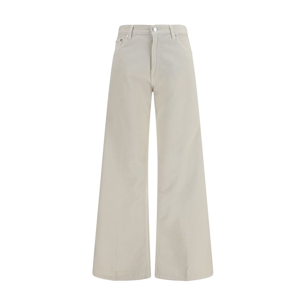 Haikure Weiße Baumwolljeans im Relaxed Fit
