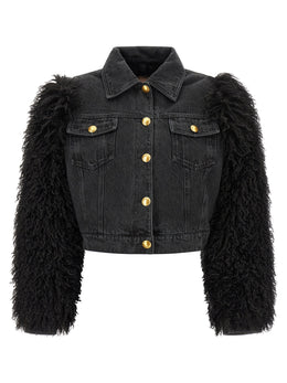 Twinset Schwarze Baumwoll-Denimjacke