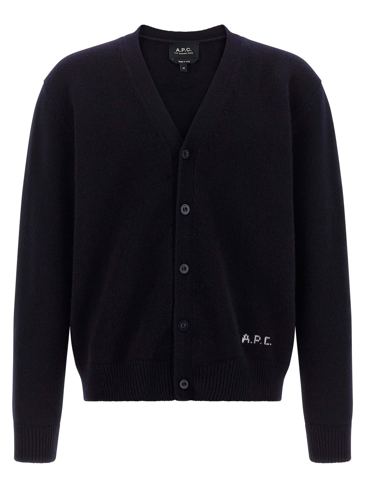 A.P.C. Blauer Wollcardigan