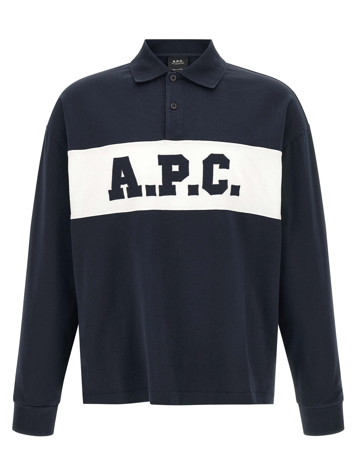 A.P.C. Blaues Baumwoll-Polohemd