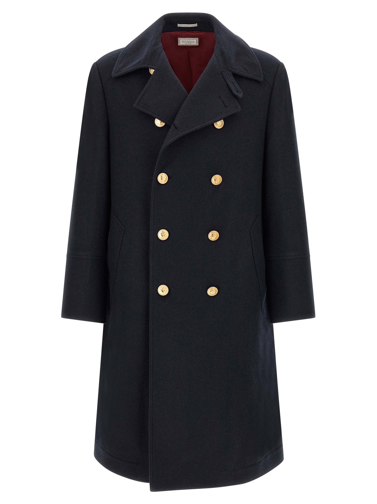 Brunello Cucinelli Blauer Kaschmir-Mantel