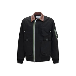 Sacai Schwarzer Bomber aus Baumwolle