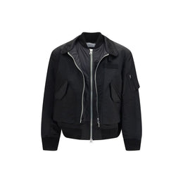 Sacai Schwarzer Bomber aus Baumwolle