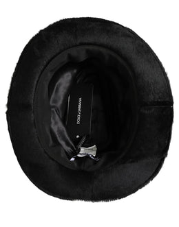 Dolce & Gabbana Herren Schwarzer Klassischer Fedora Hut mit breiter Krempe Capello