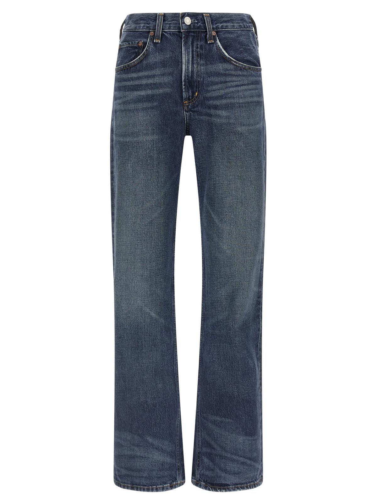 Agolde Blaue Bootcut-Jeans aus Baumwolle
