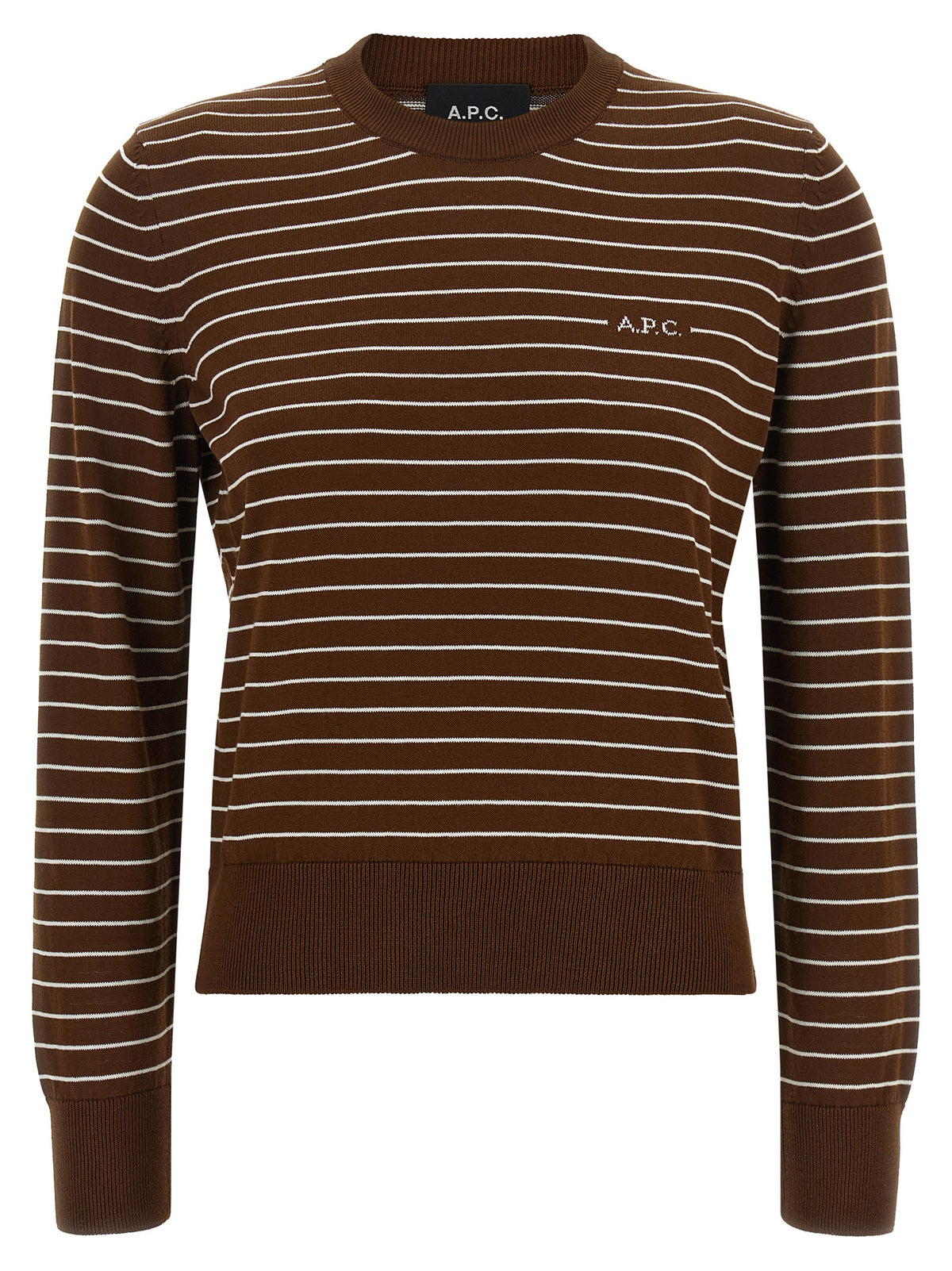 A.P.C. Brauner Baumwollcardigan